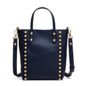 ANNABEL INGALL Leather Daisy Stud Tote in Navy - $465.